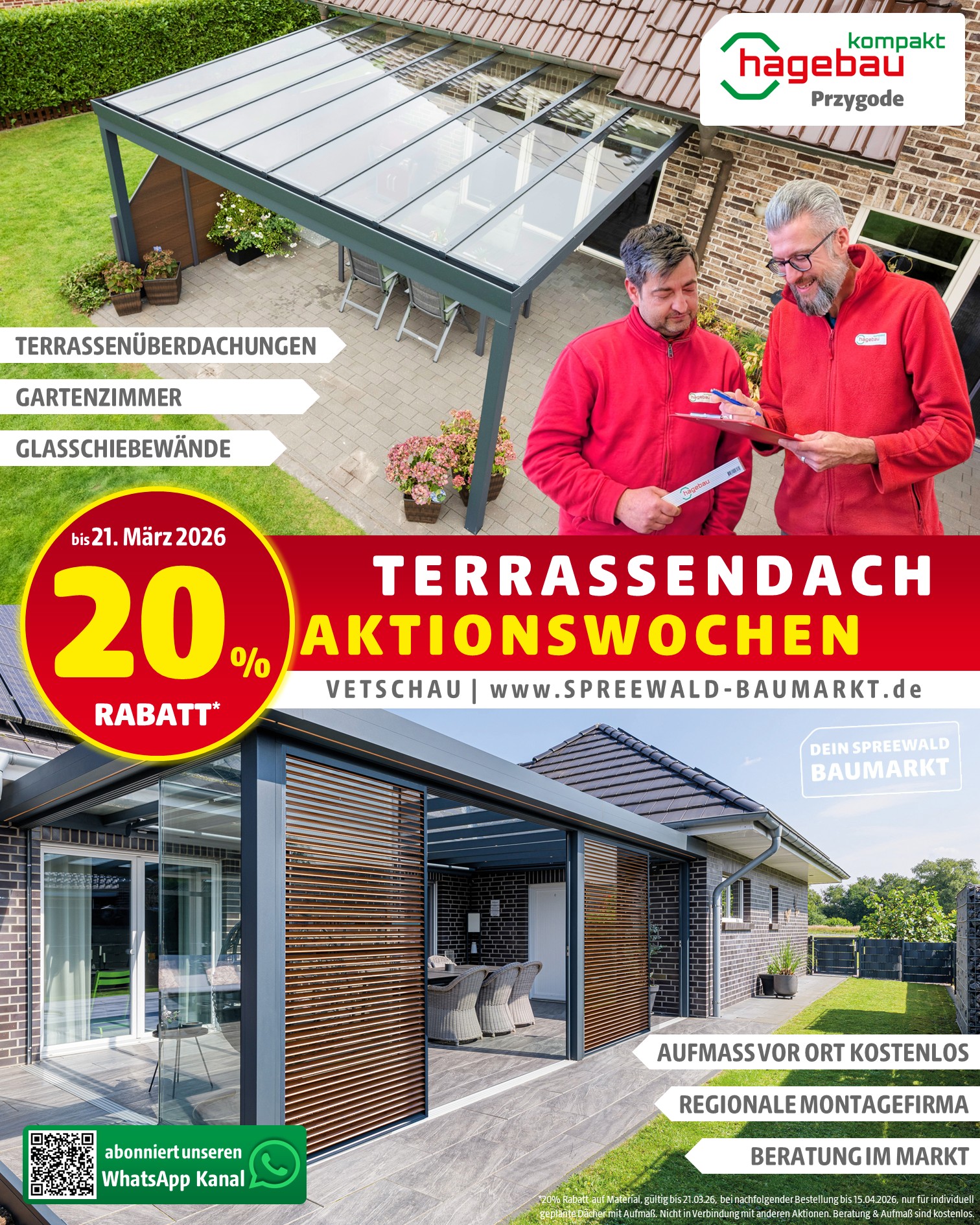 Terassendach-Aktion 20% Rabatt