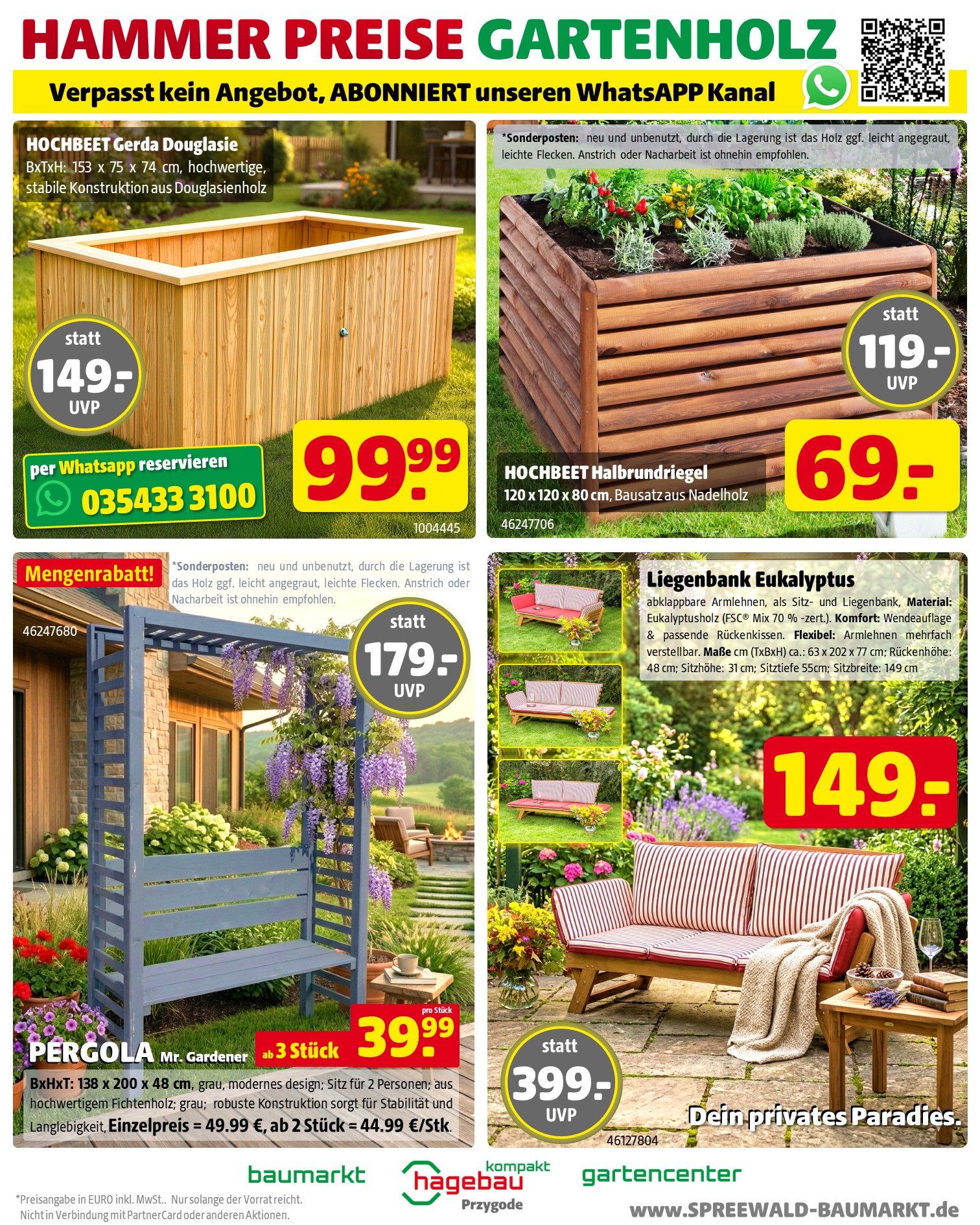 Pergola Hochbeete Liegenbank