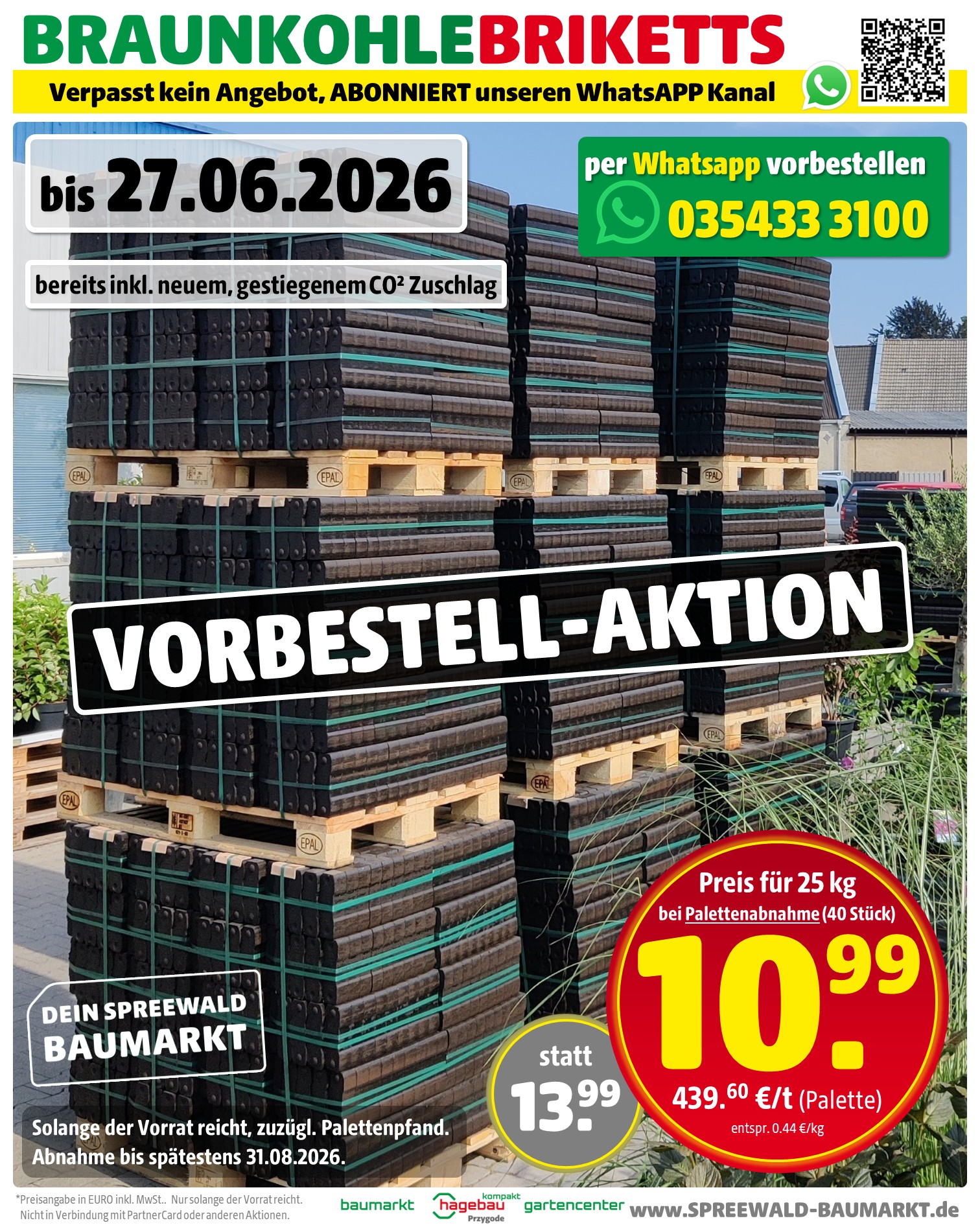 Braunkohlebriketts 25kg